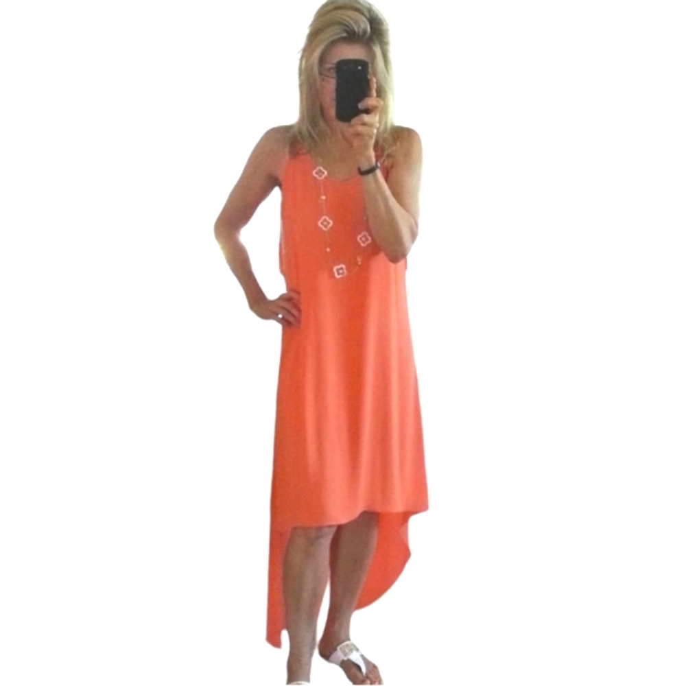 BCBG - Peach orange high low dress - Picture 3 of 7